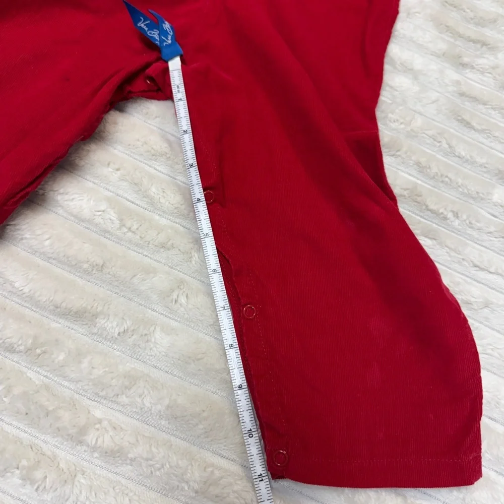 Mulberry St: Boys Red Holiday Reindeer Jon Jon / Overall, Size 4T